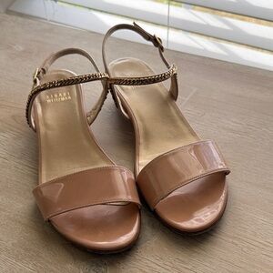 Stuart Weitzman Brown Patent Sandals